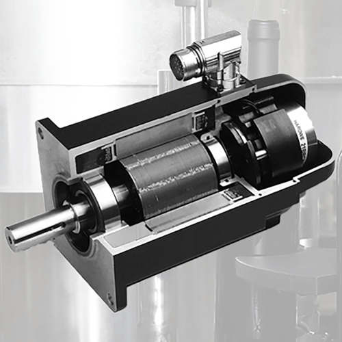 Servo motor with 24Vdc brake and resolver integration