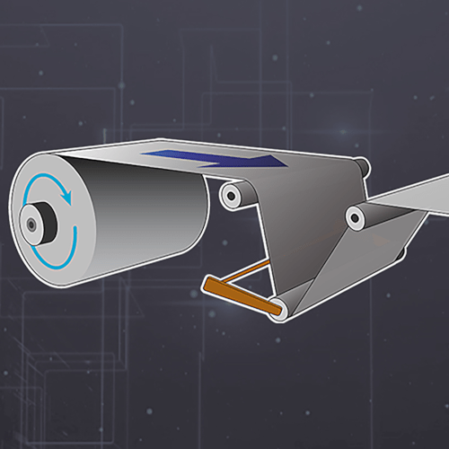 Web tension control motion system Web tension control system diagram